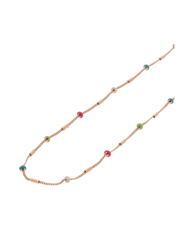 grassland Women Chain Necklace in Rose Gold Multicolor