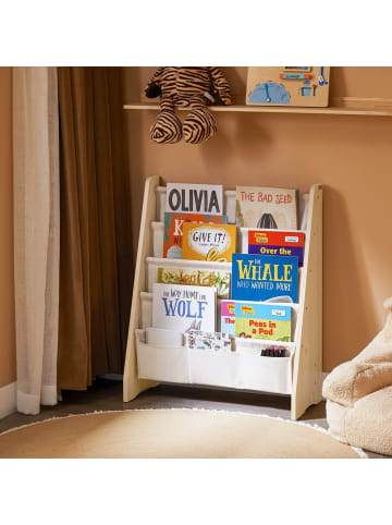 SoBuy Bücherregal in Naturkiefers matt - (W) 28 x (H) 76 x (L) 63 cm