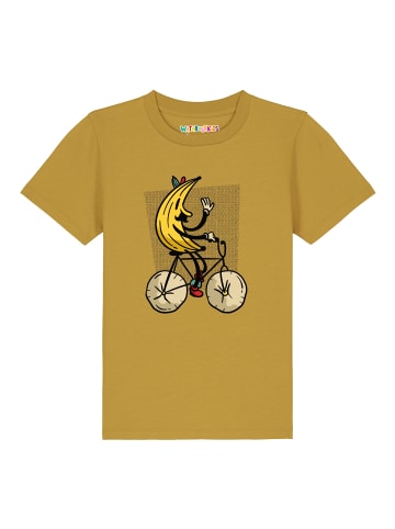 wat? Apparel T-Shirt Banana Rider in Ocker