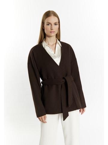 DreiMaster Damen Übergangsjacke Aus Wollgemisch in Braun