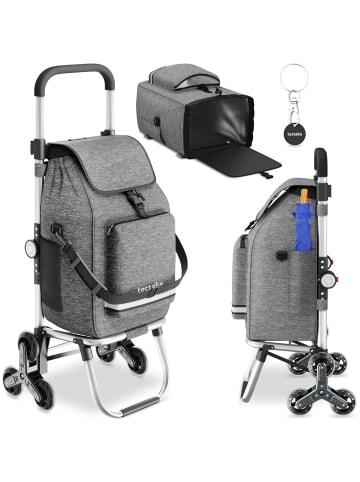 tectake Einkaufstrolley Shopper inkl. Kühltasche, leichtgängige Treppensteiger-Räder, gr