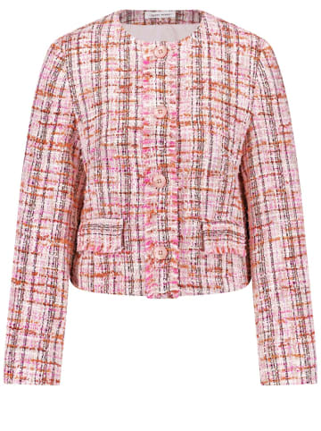 Gerry Weber Blazerjacke in Bouclé-Optik mit Fransenkante in Mehrfarbig