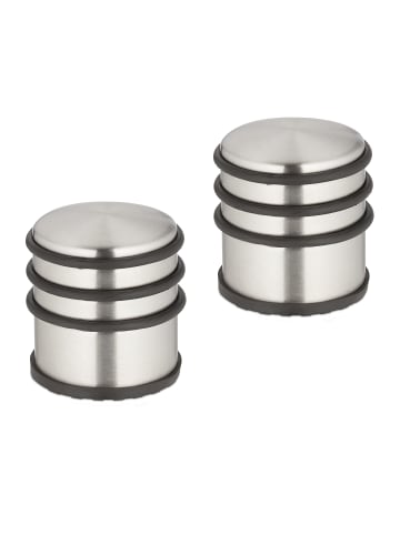 relaxdays 2 x Türstopper in Bronze/ Schwarz - (H)7,5 x Ø 7 cm