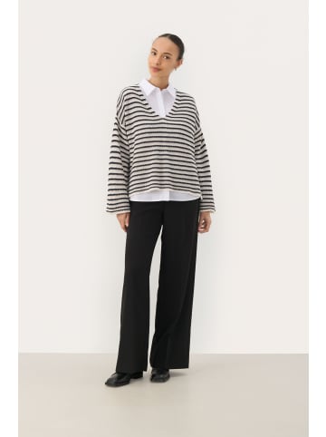 PART TWO Strickpullover NahniPW Gerade Passform in Navy Natural Stripe