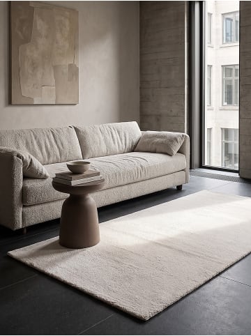 KADIMA DESIGN Teppich Hochflor, 17 mm Gesamthöhe und rutschhemmende Rückseite in Creme