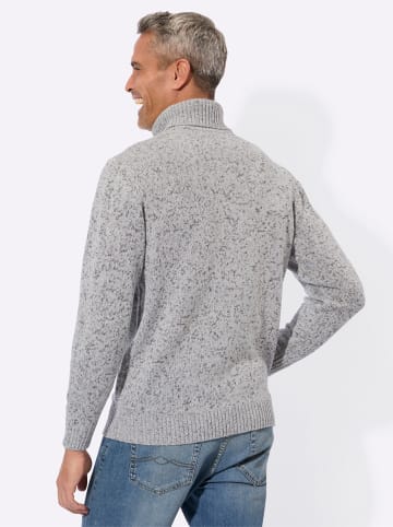 Sieh an! Rollkragen-Pullover in hellgrau-meliert