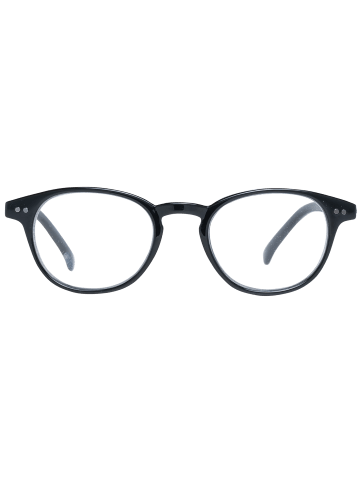 Unisex Brillenfassung mit Sehstärke-Gläsern Rund Schwarz