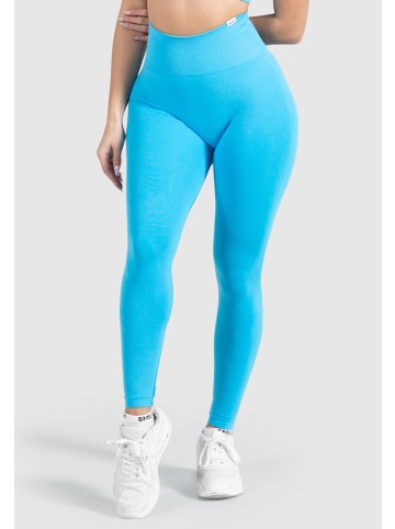 SMILODOX Leggings Amaze Scrunch Pro in Hellblau Melange