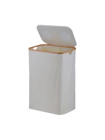 relaxdays Pfandflaschen-Sammelbehälter in Beige - 140 Liter