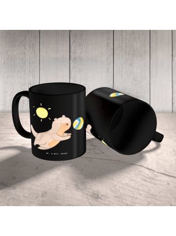Mr. & Mrs. Panda Mug Volleyball Schmettern mit Spruch in Schwarz