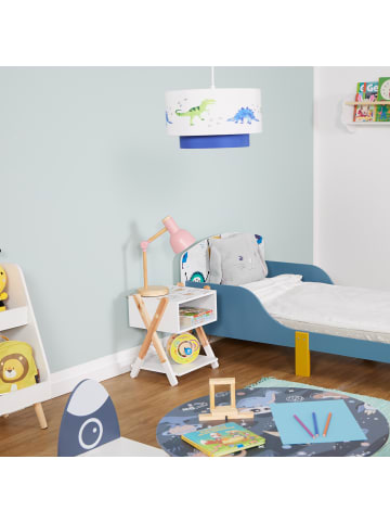 relaxdays Kinder-Nachttisch in Weiß/ Natur - (B)34 x (H)42 x (T)30 cm