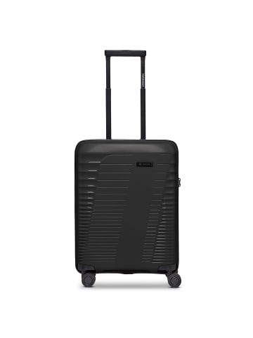 Farmhood Eco Edition 4 Rollen Kabinentrolley 55 cm mit Dehnfalte in black