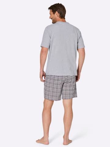 WITT WEIDEN Shorty in hellgrau-kirsche-kariert