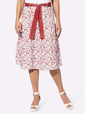 Sieh an! Rock in weiß-rot-bedruckt