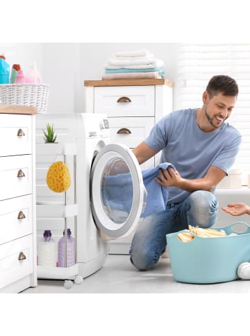 relaxdays Nischenwagen in Weiß - (B)41,5 x (H)62 x (T)14,5 cm