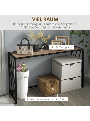 HOMCOM Konsolentisch-120L x 35B x 75H cm-Braun