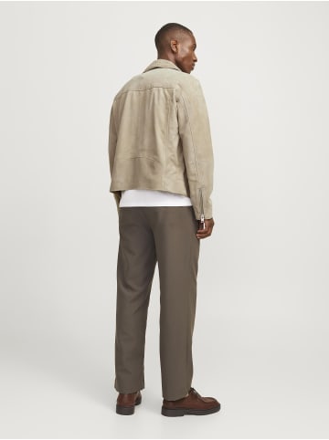 Jack & Jones Lederjacke in Greige