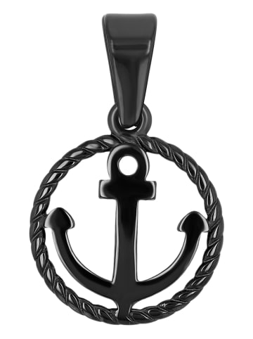 Adeliás Damen Anhänger aus Edelstahl in schwarz