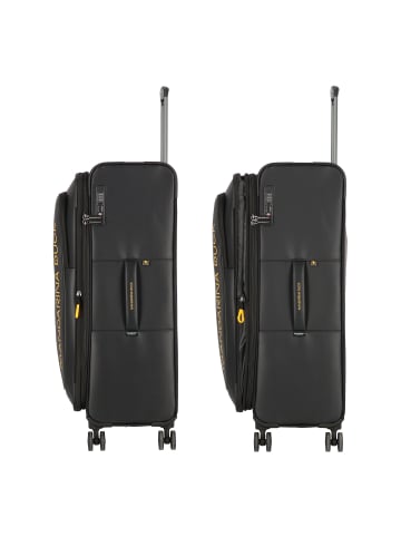 Mandarina Duck Eco Coated 4 Rollen Trolley L 78 cm mit Dehnfalte in black