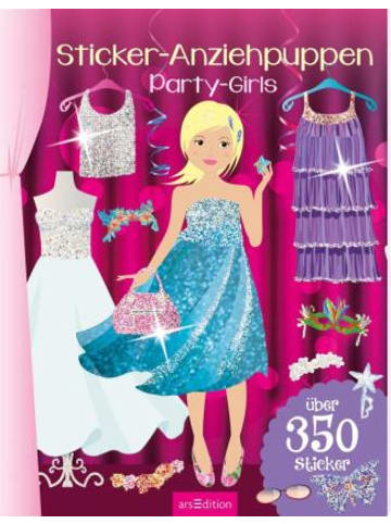 ars edition Papeterie/PBS - Sticker-Anziehpuppen - Party-Girls