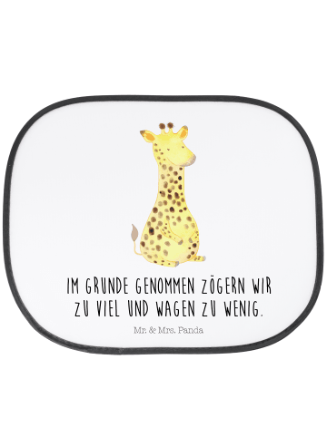 Mr. & Mrs. Panda Sonnenschutz Auto Giraffe Zufrieden mit Spruch in Weiß