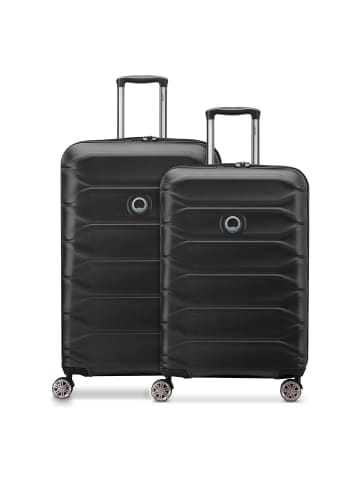 Delsey Meteor 4 Rollen Kofferset 2-teilig mit Dehnfalte in deep black