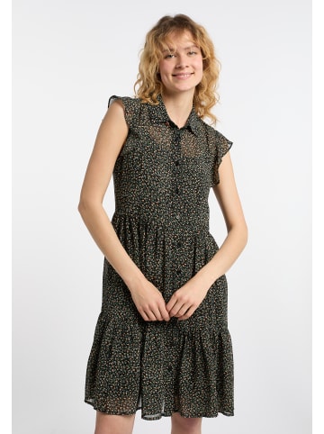 DreiMaster Damen Blusenkleid in Schwarz Mehrfarbig