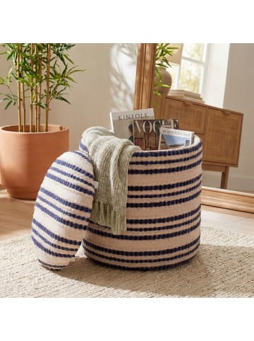 FineBuy Hocker und Sitzsäcke in Beige / Stoff / 40x40x45