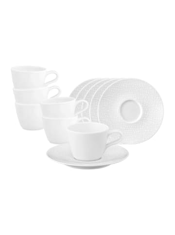 Seltmann Weiden 6er Set Espressotassen mit Untertassen Life Fashion 90 ml in Luxury White