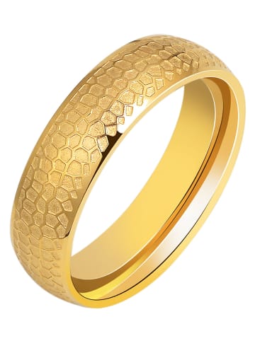 Adeliás Herren Ring aus Edelstahl in gold