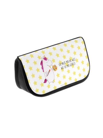 Mr. & Mrs. Panda Kulturbeutel Einhorn Künstler mit Spruch in Weiß