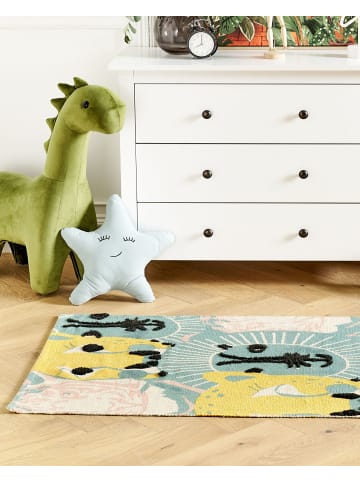 Beliani Kurzflor TUTUT in Bunt/Blau/Gelb - (W) 80 x (L) 150 cm