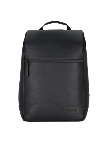 Jost Stockholm Business-Rucksack Leder 44 cm Laptopfach in schwarz