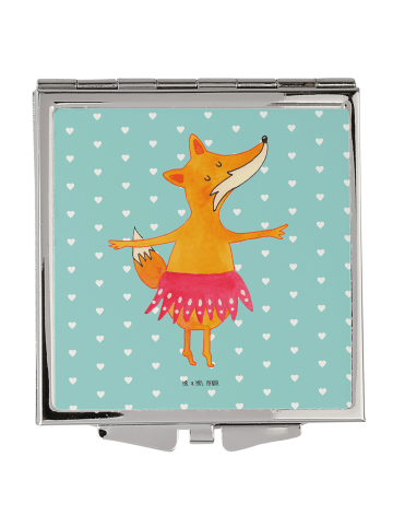 Mr. & Mrs. Panda Schminkspiegel Fuchs Ballerina ohne Spruch in Türkis Pastell