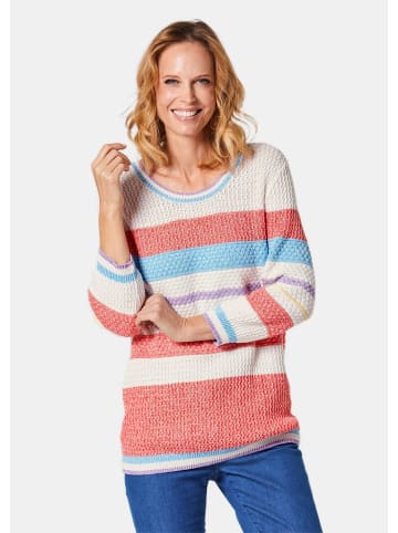 GOLDNER Kurzgröße:  Pullover Pullover in hochwertiger Qualität in bunt / geringelt