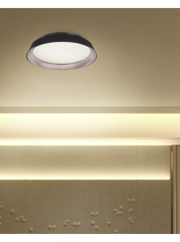 Beliani Deckenleuchten BILIN in Schwarz - (W) 46 x (H) 11 x (L) 46 cm