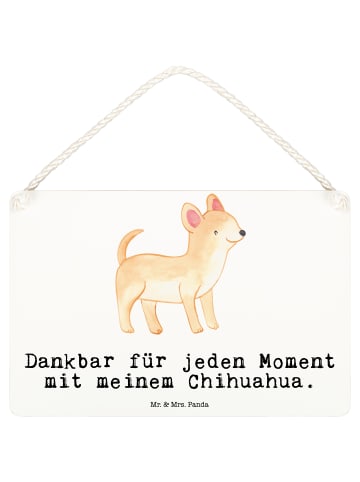 Mr. & Mrs. Panda Deko Schild Chihuahua Moment mit Spruch in Weiß