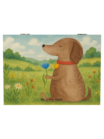 Mr. & Mrs. Panda Aufbewahrungsbox Hund Blume Design ohne Spruch in Weiß