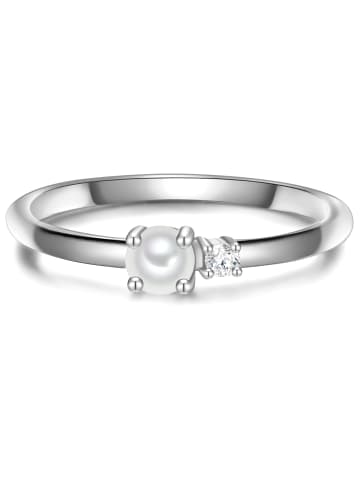 Glanzstücke München Ring Sterling Silber Zirkonia Süßwasser-Zuchtperle in silber