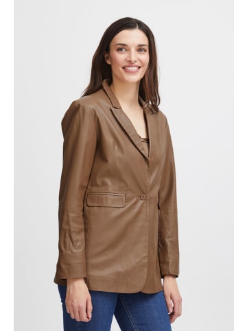 Fransa Lederjacke FRJANE JA 3 20612875 Modischer Blazer in Leder in Braun