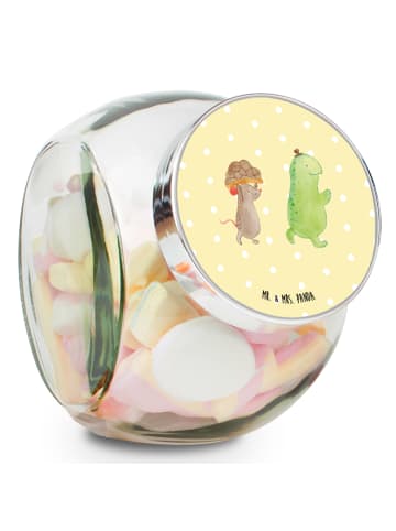Mr. & Mrs. Panda keksdose glas Schildkröte Maus ohne Spruch in Gelb Pastell