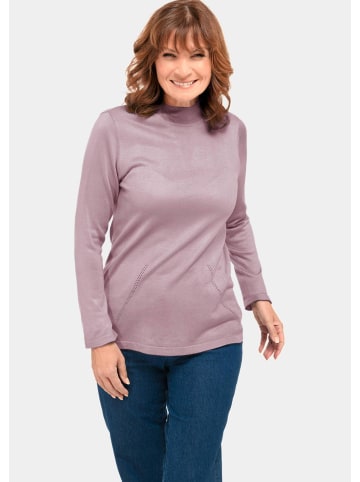 GOLDNER Stehbundpullover Unkomplizierter Stehbundpullover in rosé