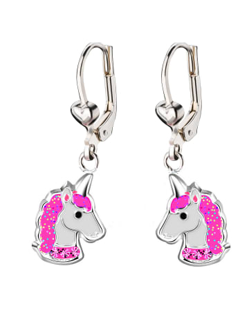 schmuck23 Silber Ohrringe 925 Einhorn 1,0 cm x 1,0 cm