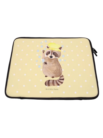 Mr. & Mrs. Panda Laptop Bag Waschbär ohne Spruch in Gelb Pastell