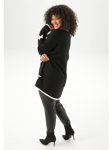 Aniston PLUS Strickpullover in schwarz-weiß