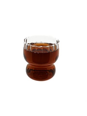 Almina 2er Gläser-Set Riffle Design 300 ml Transparent Hitzebeständig in Transparent
