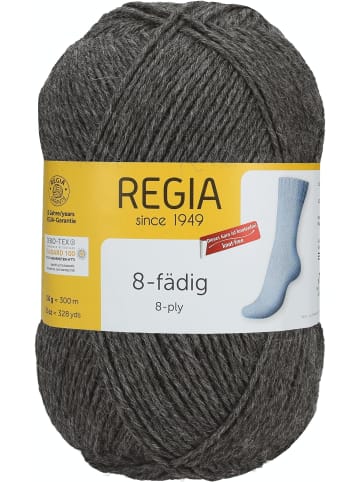 Regia Handstrickgarne 8-fädig, 150g in Mittelgrau Meliert