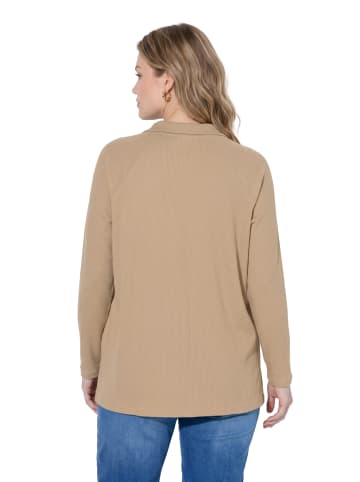 Ulla Popken Poloshirt in steingrau