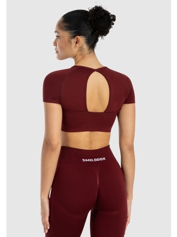SMILODOX Crop Shirt Soheli in Bordeaux