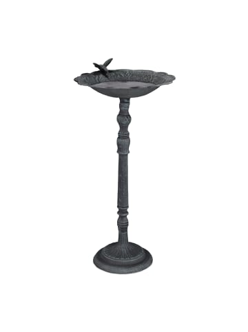 relaxdays Vogeltränke in Dunkelgrün - (B)37,5 x (H)74,5 x (T)35 cm